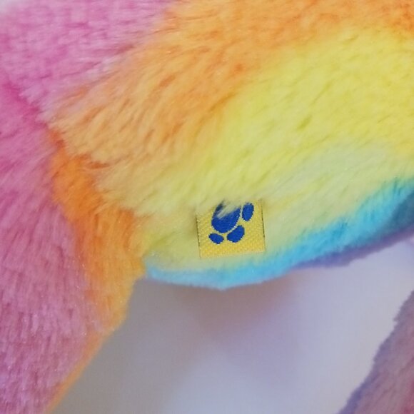 Build A Bear Workshop Bear 17 Plush Stuffed Animal Tie Dye Rainbow Wave Colorful - Picture 7 of 8